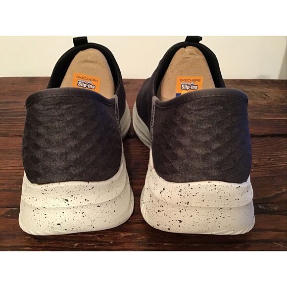 Skechers Ultra Flex 3.0 Men’s 8 EE Hands Free Slip Ins Black Gray - Picture 4 of 5